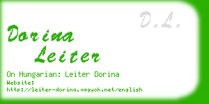 dorina leiter business card